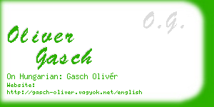 oliver gasch business card